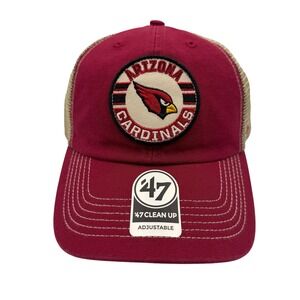 47 Arizona Cardinals Trucker Hat Mens OSF Dark Red New Clean Up Snapback Cap